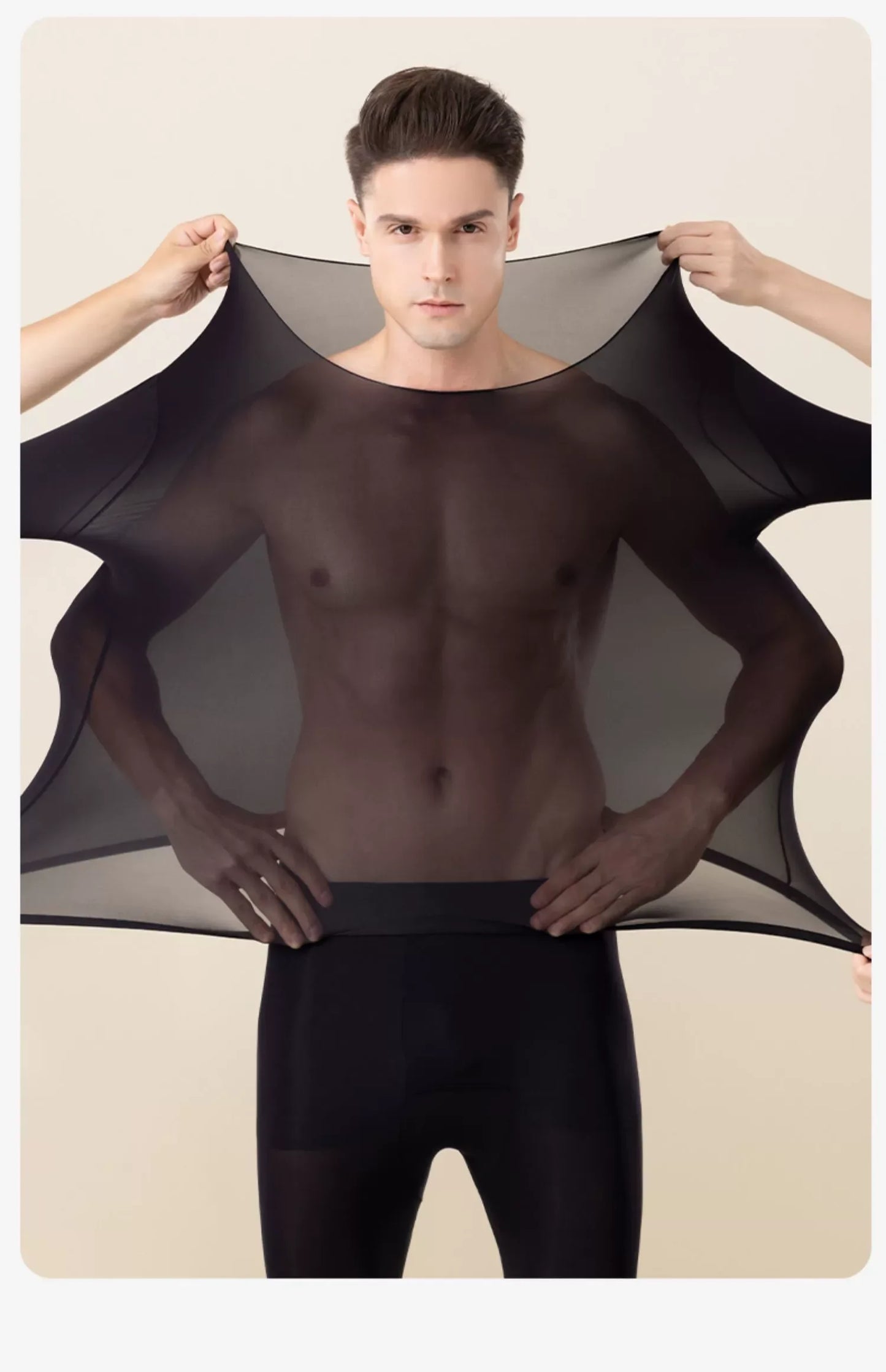 Hyaluronic Acid Skin Care Clothing Men's Invisible Ultra-Thin Spring & Fall Far Infrared Heating Skin Care Clothing Bottoming