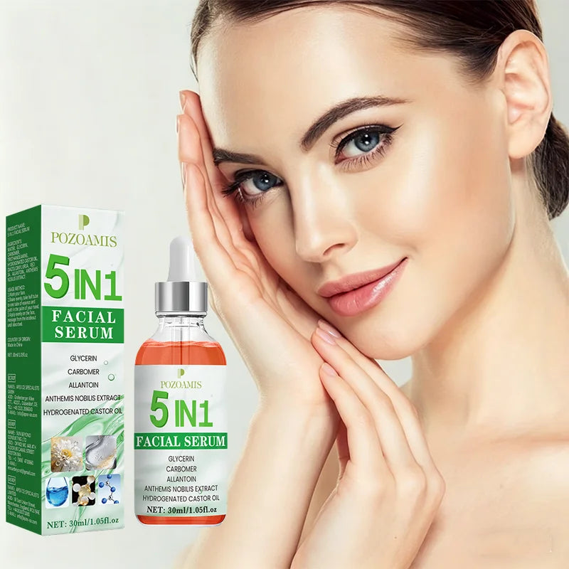 5-in-1 facial serum moisturizes and hydrates, suitable for dry and rough skin, and is suitable for all skin types.
