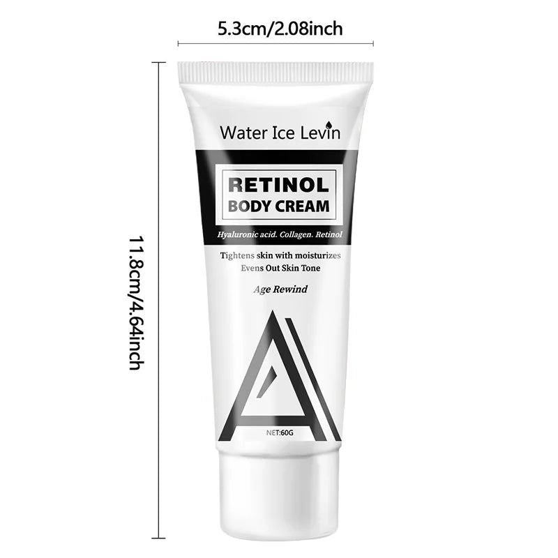 Retinol Body Cream – With Collagen, Hyaluronic Acid & Avocado | 60g Moisturizing Massage Cream
