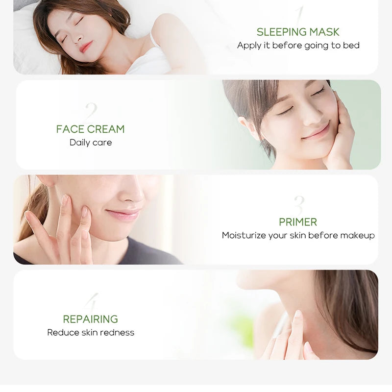 LAIKOU Aloe Vera Gel Face Cream Hyaluronic Acid Moisturizing  Refreshing and Non-sticky Cream Skin Care