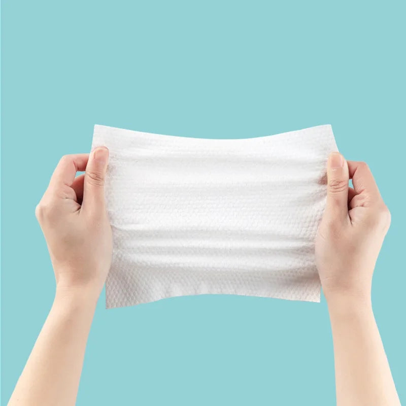 100PCS Disposable Cotton Face Towels | Thick Soft Cleansing Wipes for Makeup Removal & Skincare