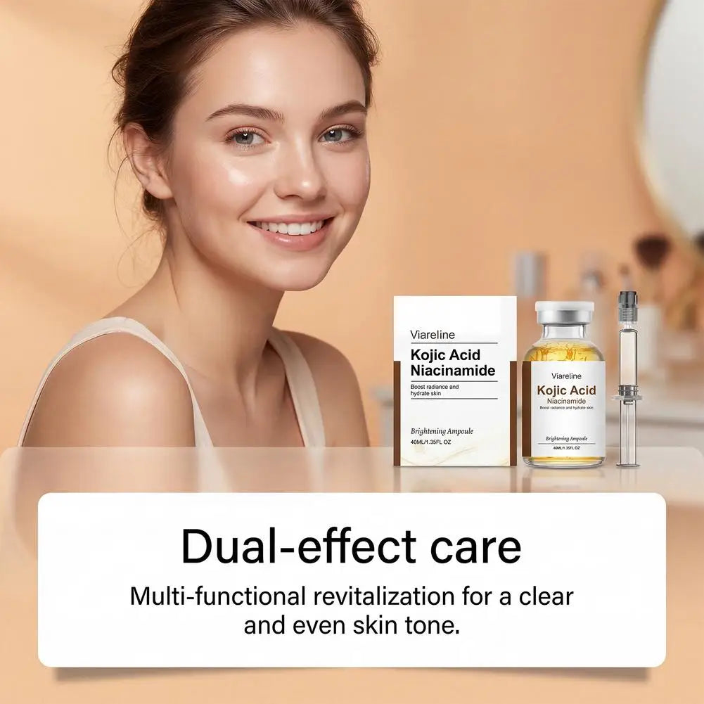 40ml Kojic Acid Nicotinamide Facial Care Essence Ampoule Serum Collagen Deeply Moisturizing Essence Brightens and Evens Skin