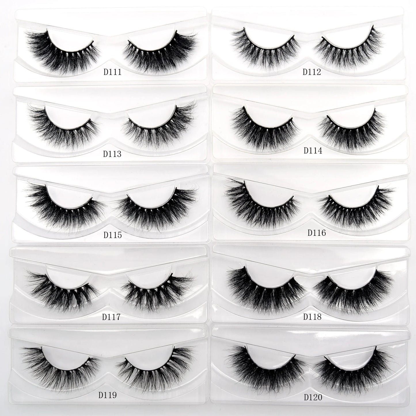 Visofree 30/40/100 Pairs 3D Mink Lashes With Tray No Box Handmade Full Strip Lashes Mink False Eyelashes Makeup eyelashes cilios