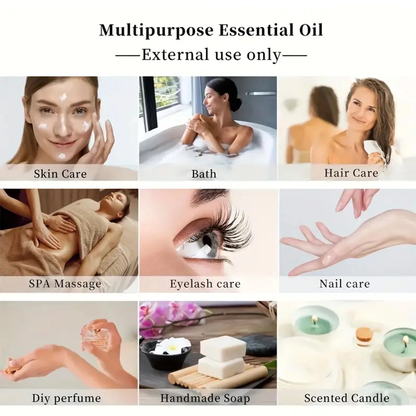 Vitamin E essential oil for skin care, massage, shower, diffuser relaxing essential oil for face, body, nails, hair, eyelashes