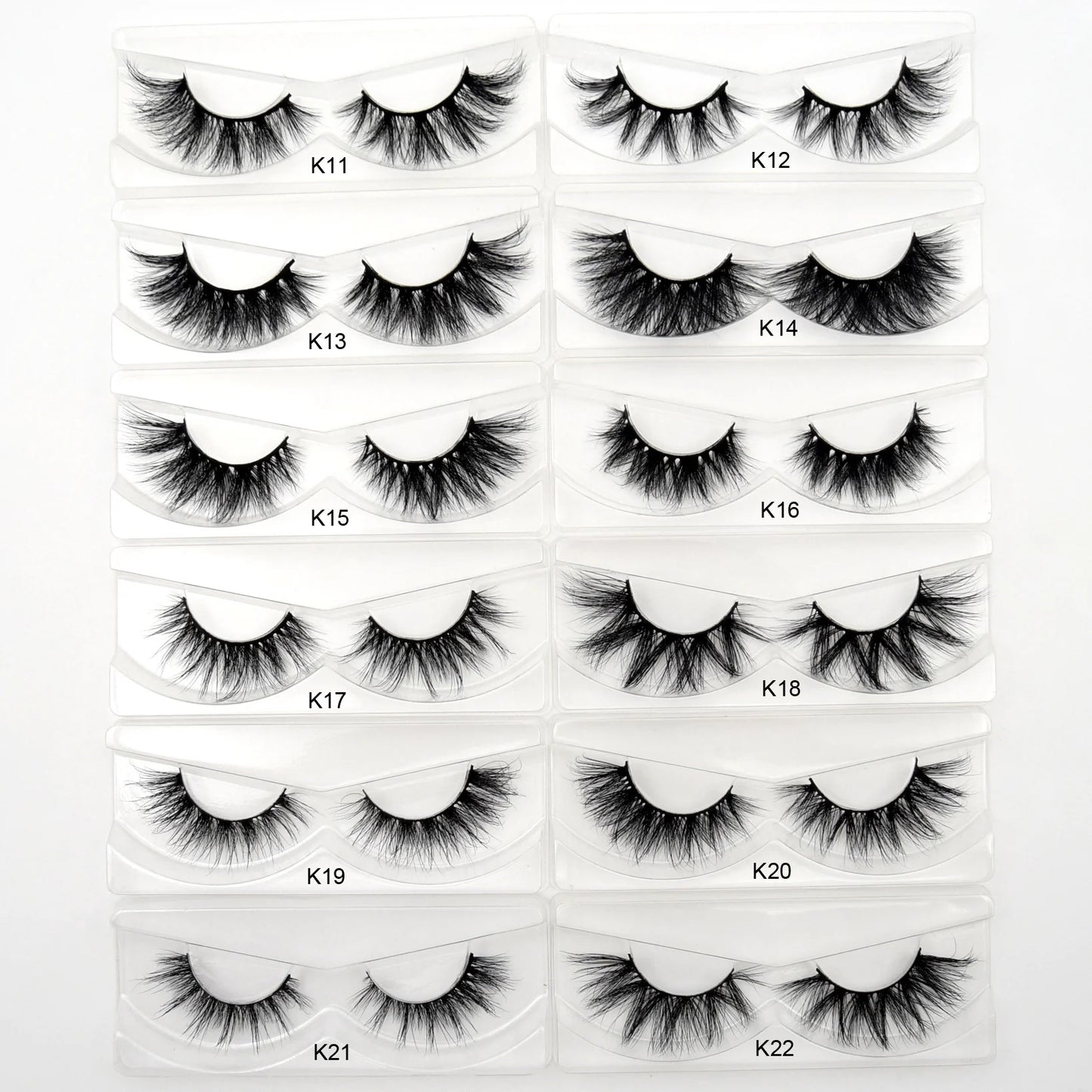 Visofree 30/40/100 Pairs 3D Mink Lashes With Tray No Box Handmade Full Strip Lashes Mink False Eyelashes Makeup eyelashes cilios