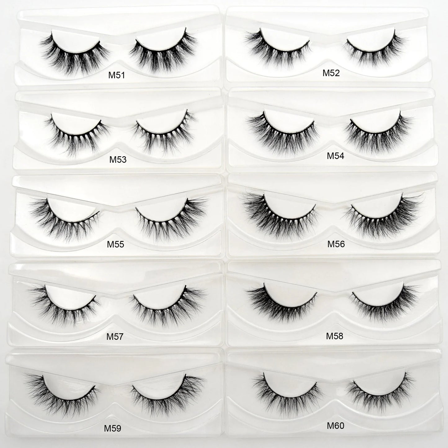 Visofree 30/40/100 Pairs 3D Mink Lashes With Tray No Box Handmade Full Strip Lashes Mink False Eyelashes Makeup eyelashes cilios