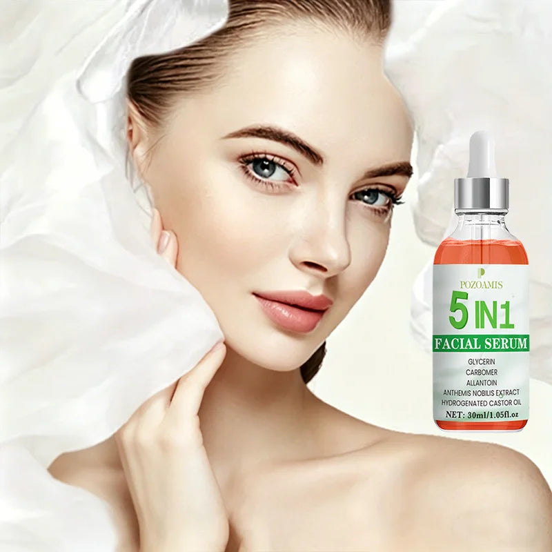 5-in-1 facial serum moisturizes and hydrates, suitable for dry and rough skin, and is suitable for all skin types.