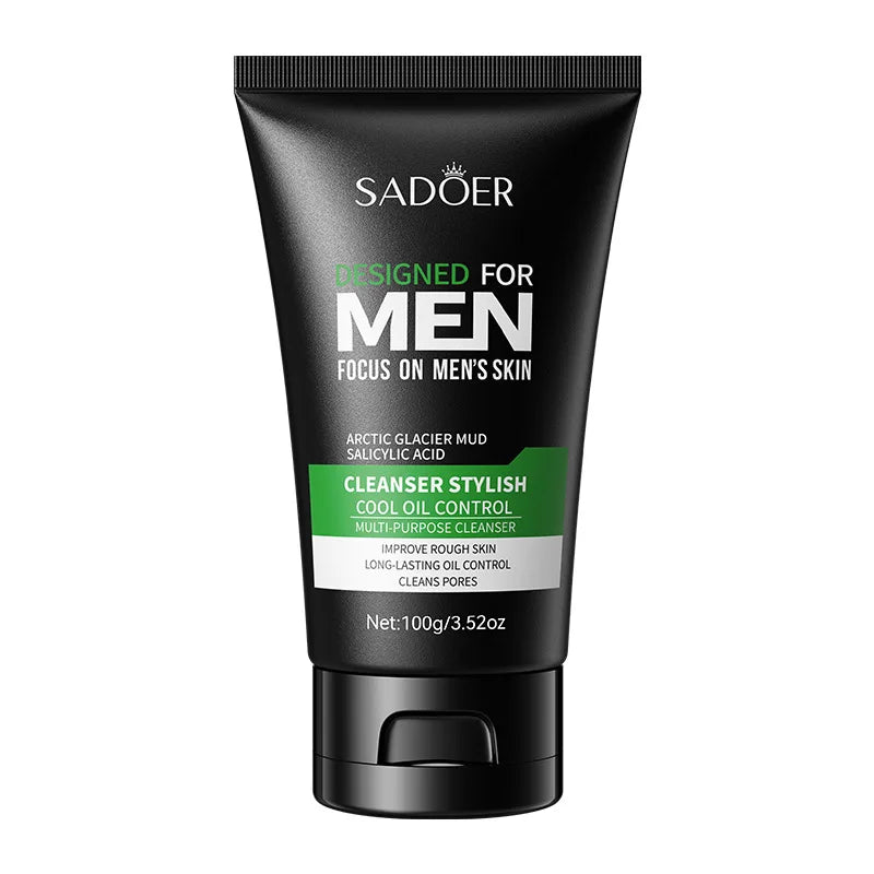 Men’s Cool Facial Cleanser – Deep Cleansing, Refreshing, Moisturizing & Pore Tightening | 100g