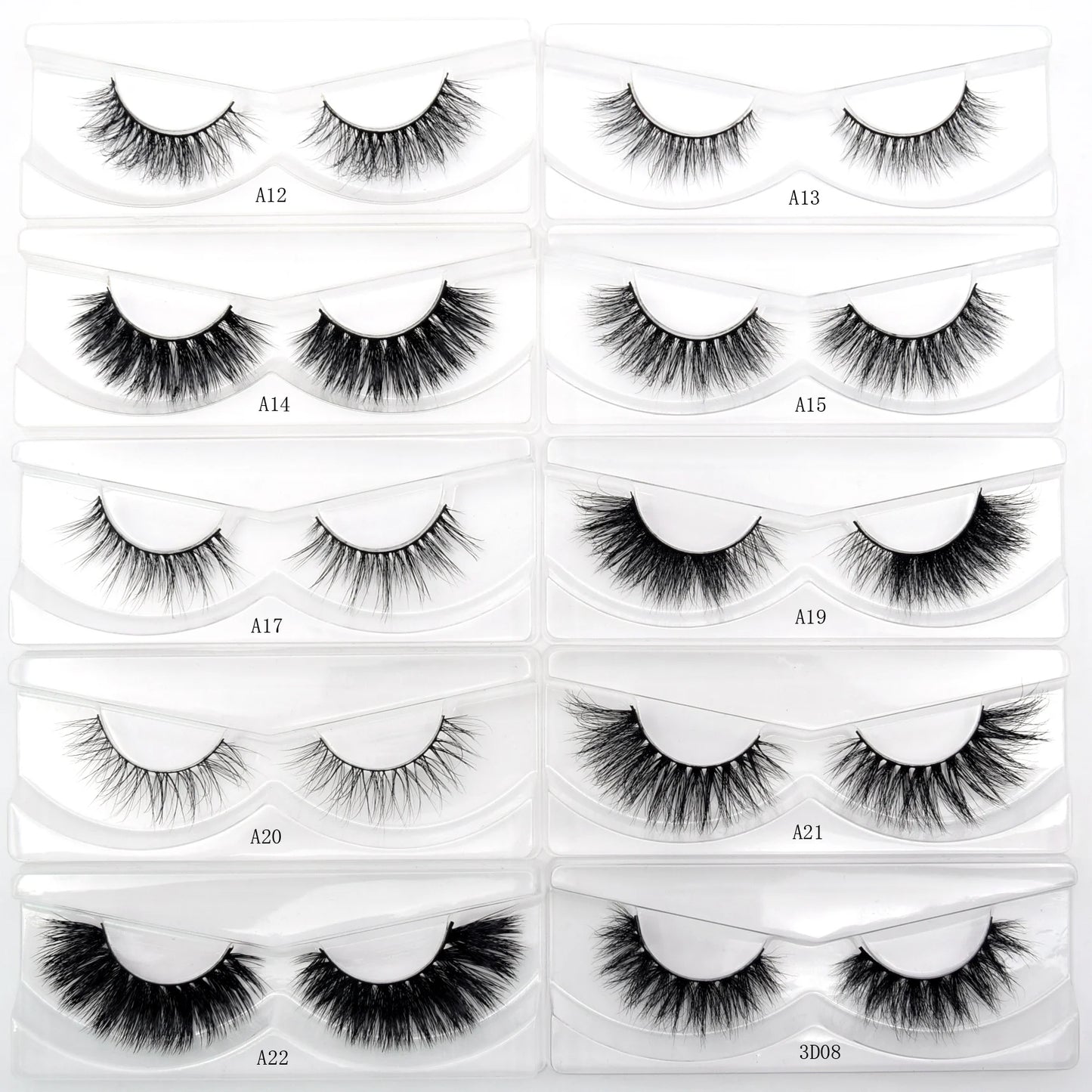 Visofree 30/40/100 Pairs 3D Mink Lashes With Tray No Box Handmade Full Strip Lashes Mink False Eyelashes Makeup eyelashes cilios