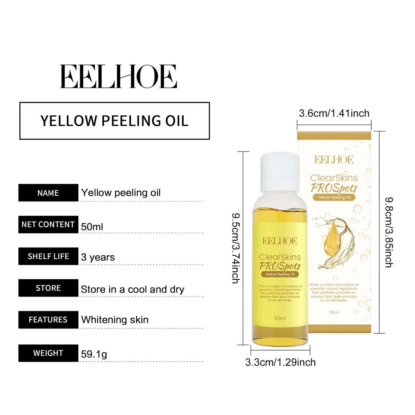 Yellow Peeling Oil Bleaching Brightening Dark Spots Body Knees Exfoliating Remove Dead Skin Lightening Melanin Whitening Serum