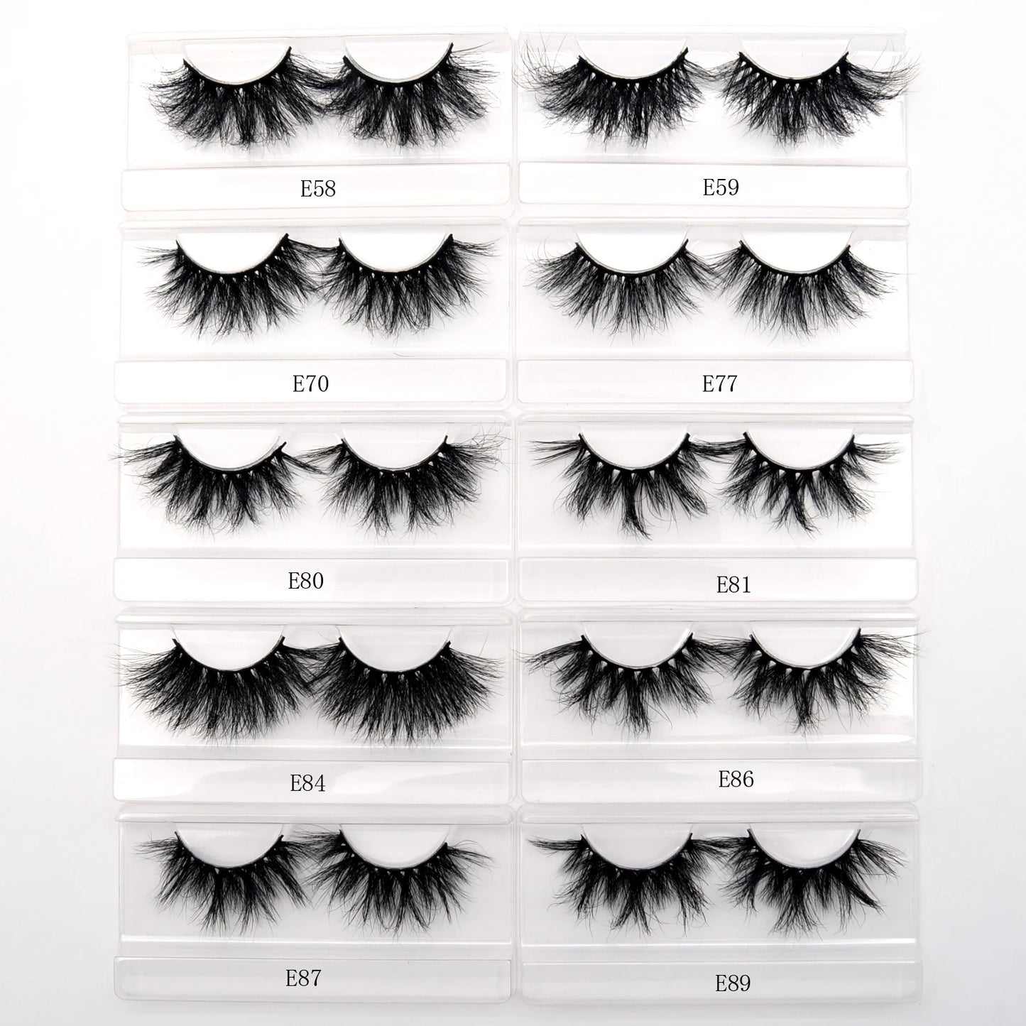 Visofree 30/40/100 Pairs 3D Mink Lashes With Tray No Box Handmade Full Strip Lashes Mink False Eyelashes Makeup eyelashes cilios