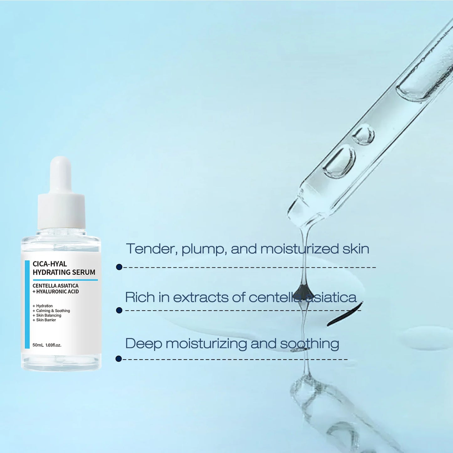Facial Serum with Hyaluronic Acid Prone and Sensitive Skin Moisturizing Skin Firming Hydrating Dry Skin Care