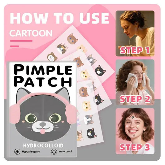 600pcs Cartoon Acne Patch Acne Concealer Treatment Removal Pimple Patch Breathable Ultra-thin Facial Acne Patches Skin Care