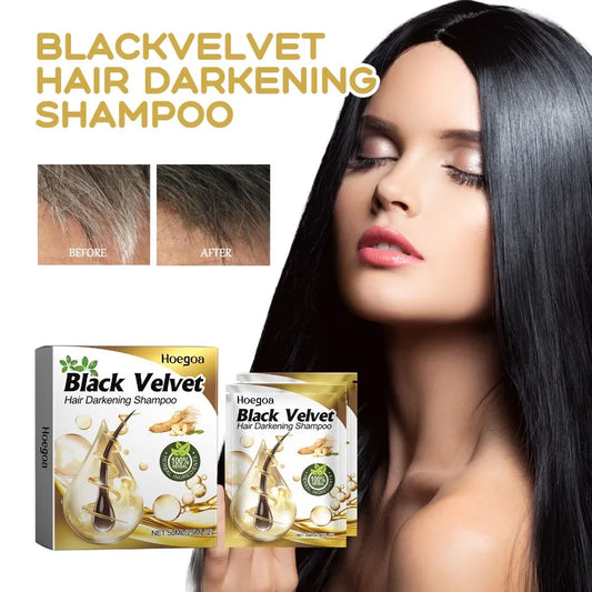 Hoegoa Black Hair shampoo Black Hair Care Smooth hair massage scalp moisturizing hair deep clean