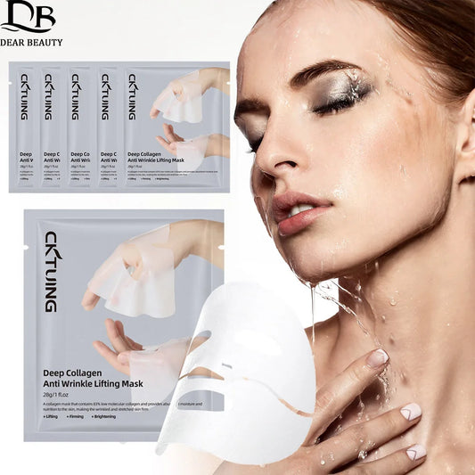 5PCS Collagen Sheet Masks – Hydrating, Brightening & Firming | Korean Skincare