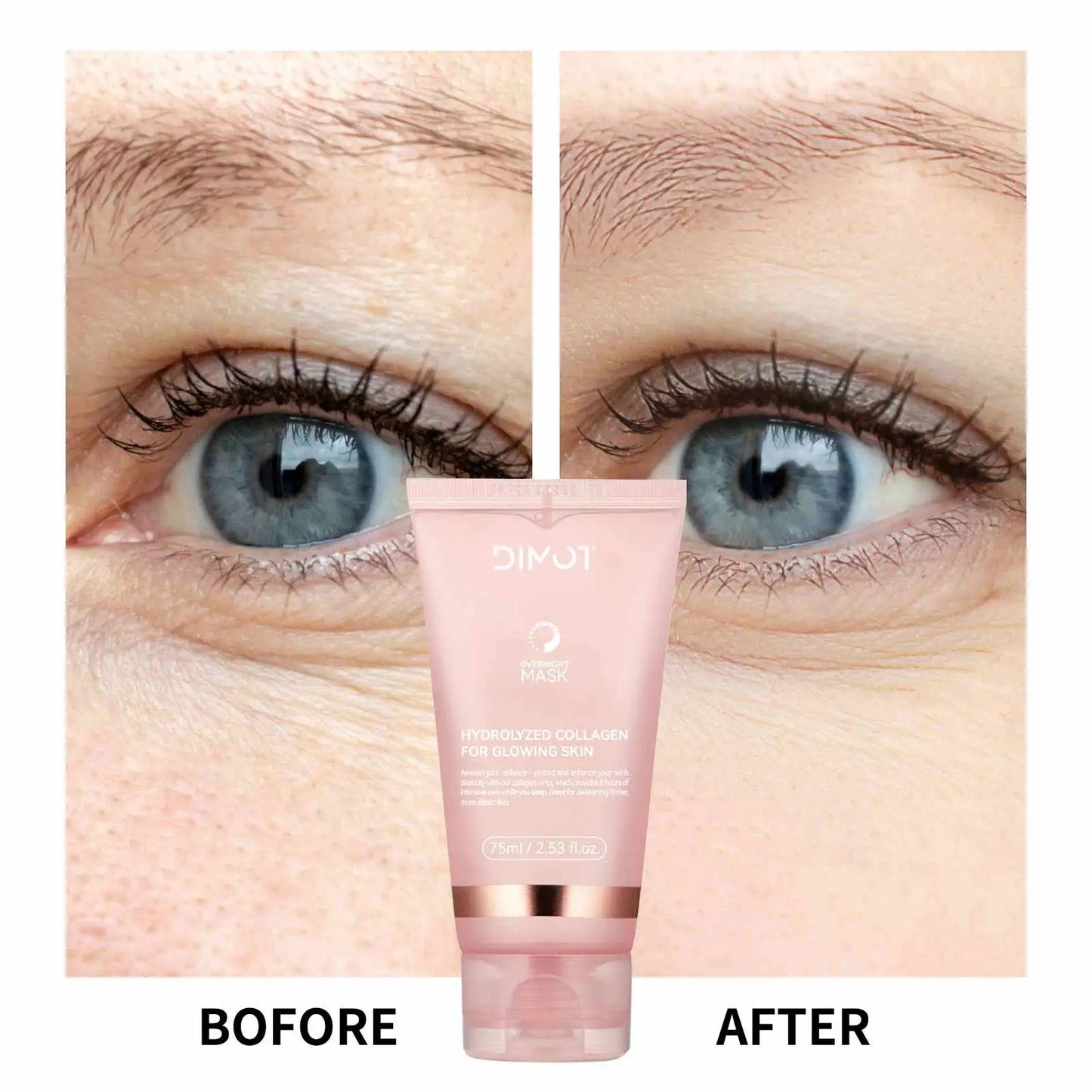 Collagen Night Wrapping MaskReduces Sagging & Dullness Hydrolyzed  Elasticity Hydration Skin Care for All Skin Types