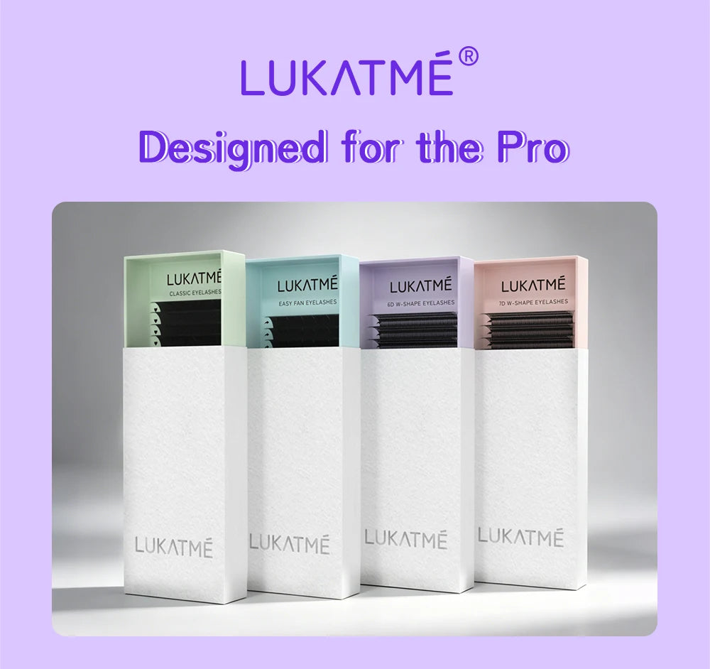 LUKATME 5D W Eyelash Extensions C/D Curl 8-15mm W Shaped 5D Fans False Lashes Mega Volume 5D Eyelash for Makeup