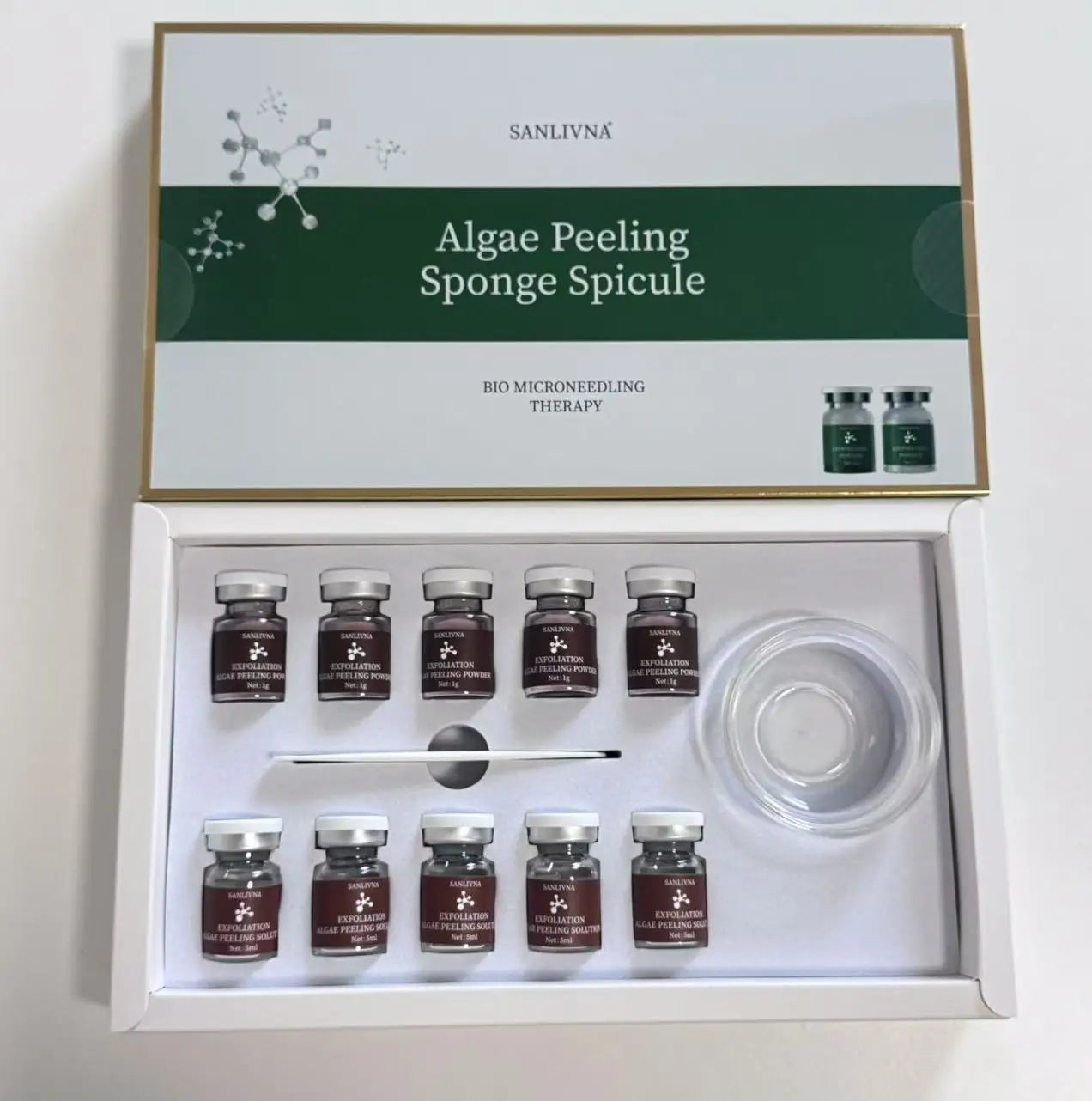 Algae Peeling Whitening Melasma  Peel Kit Seaweed Algae Bio- for Acne Treatment Functional Facial  Seaweed silicon needle MaSk