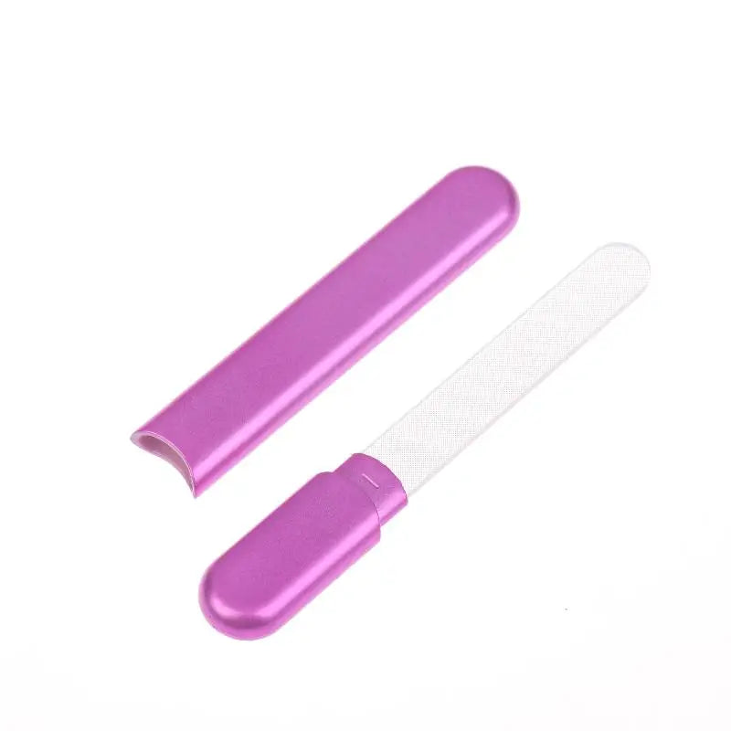 Glass Nail File With Case Crystal Diamond Salon Best Beauty Nail Buffer For Natural And Acrylic Nail