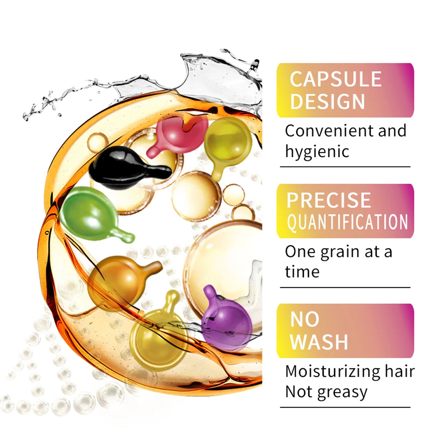 Hair Serum Capsule Hair Vitamin Capsule Hair Vitamin Serum Capsule Hair Moisturizing Repair Damaged Hair Care Hair Oil Capsules
