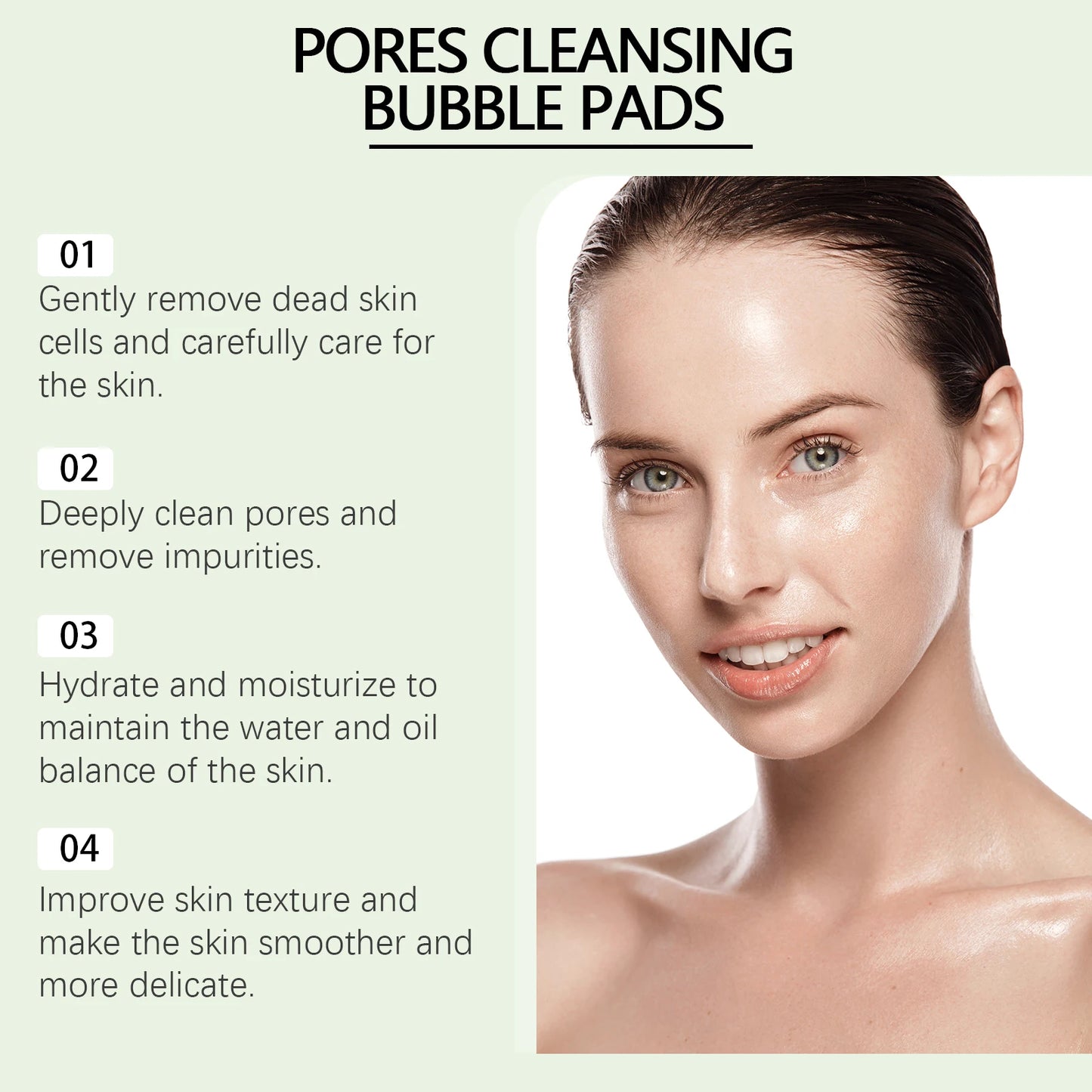 Pore Care Cleansing Pad Malic Acid Exfoliating Pads Facial Sponges Soothes and Refreshes Pores Moisturizes Skin Cleansing Pad