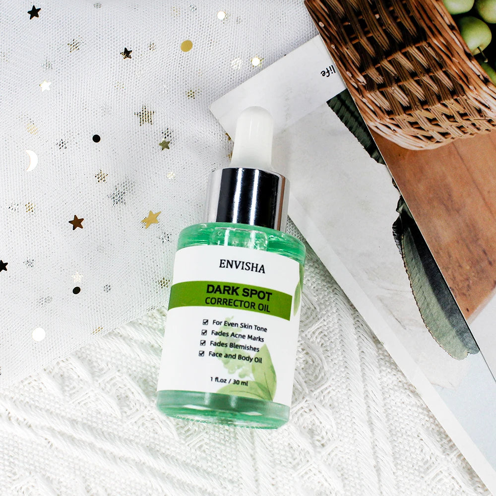 ENVISHA Face Skin Care Whitening Freckle Essential Oil Serum Remove Melasma Dark Spots Melanin Brighten Anti-Aging Shrink Pores