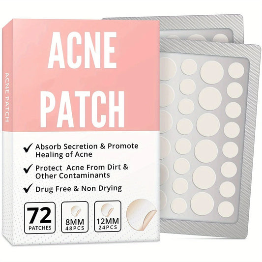 72pcs Acne Patch Facial Redness Repair Acne Clean Pores Moisturize and Smooth Skin Acne Patch Facial Stickers Skin Care Tools