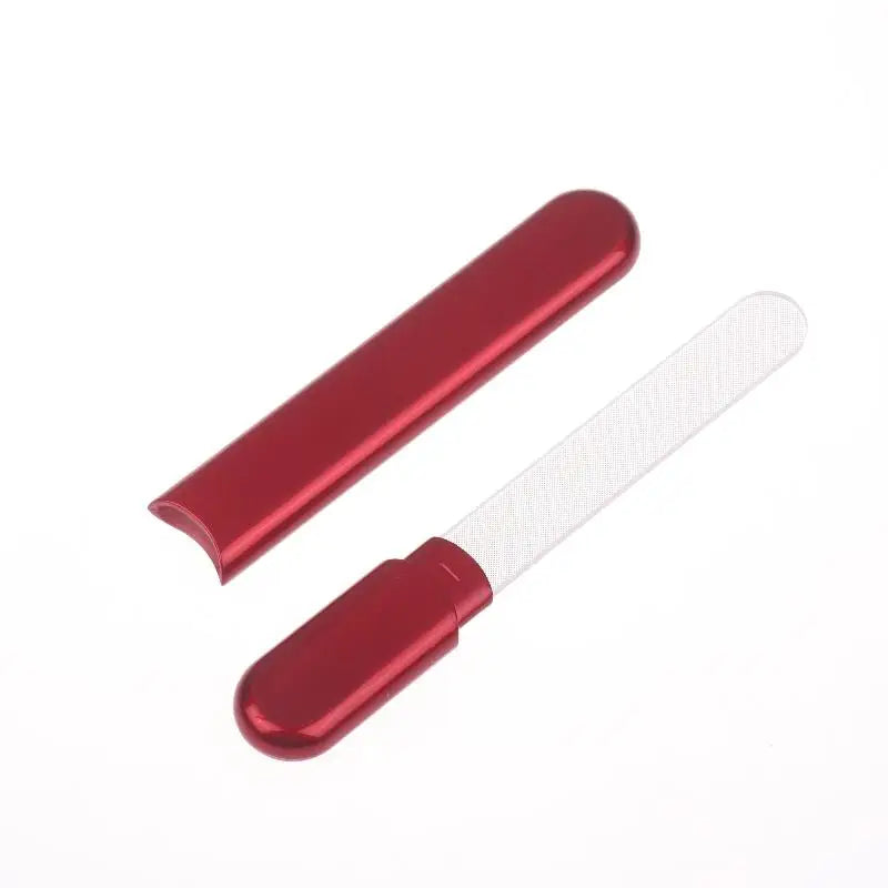 Glass Nail File With Case Crystal Diamond Salon Best Beauty Nail Buffer For Natural And Acrylic Nail