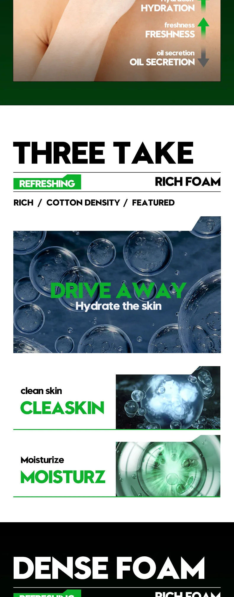 Men’s Cool Facial Cleanser – Deep Cleansing, Refreshing, Moisturizing & Pore Tightening | 100g