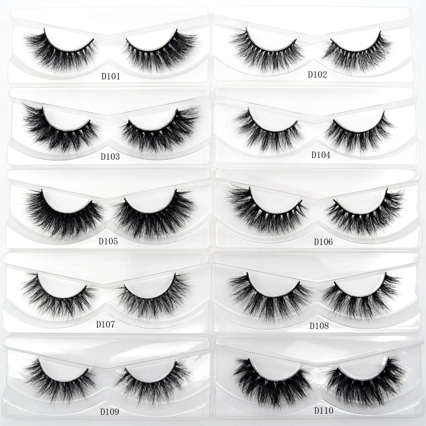 Visofree 30/40/100 Pairs 3D Mink Lashes With Tray No Box Handmade Full Strip Lashes Mink False Eyelashes Makeup eyelashes cilios