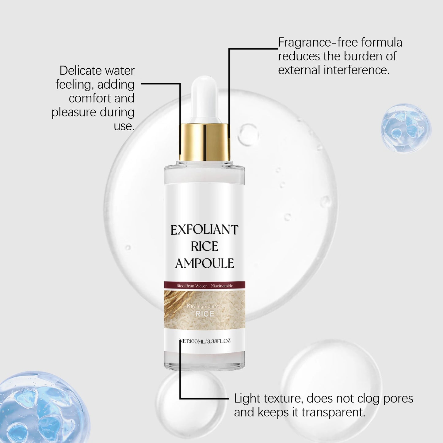 Korean Exfoliating Facial Serum Cleansing Pores Remove Dead Skin Purify Oil Control Smoothing Brightening Moisturizing Ampoule
