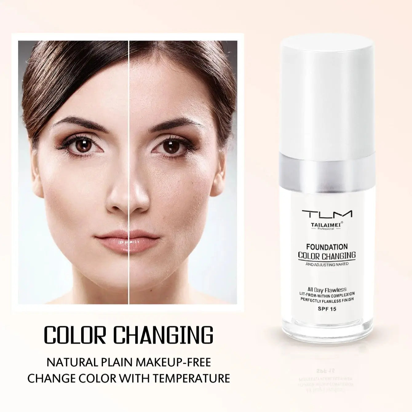 Moisturizing Liquid Foundation – Lightweight, Waterproof & Hydrating Cream Makeup (30ml, SPF)