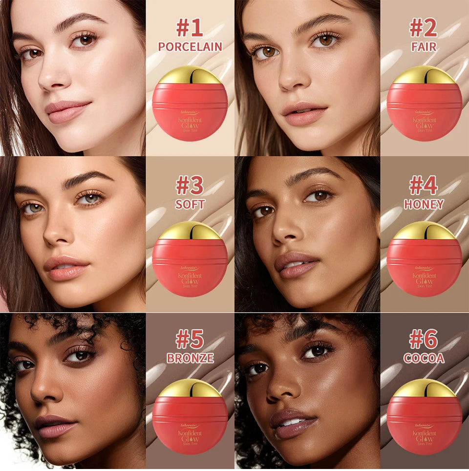 Lakerain Oil-free Glass Skin Foundation Self-clearing & Smooth Even Skin Tone Nourishes the Skin Easy to Carry Liquid Foundation