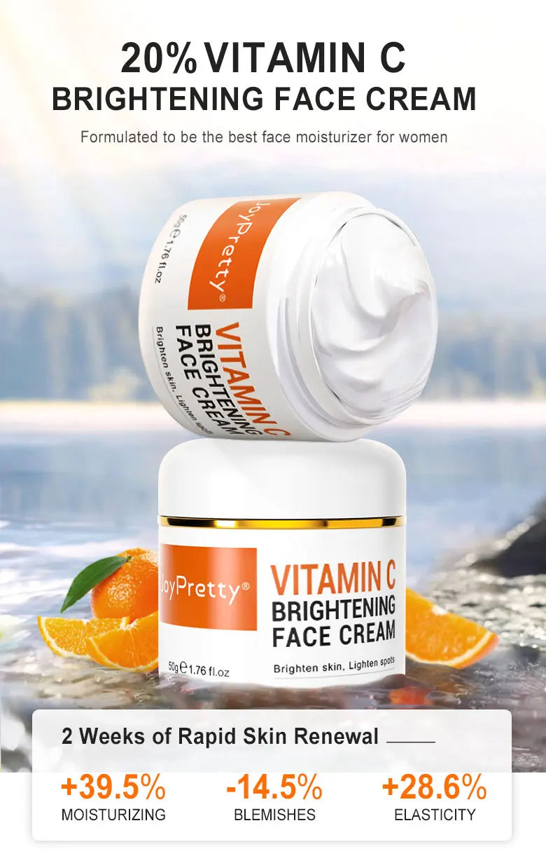 JoyPretty Vitamin C Face Cream Whitening Dark Spots Remover Niacinamide Moisturizing Facial Cream Skin Care Product
