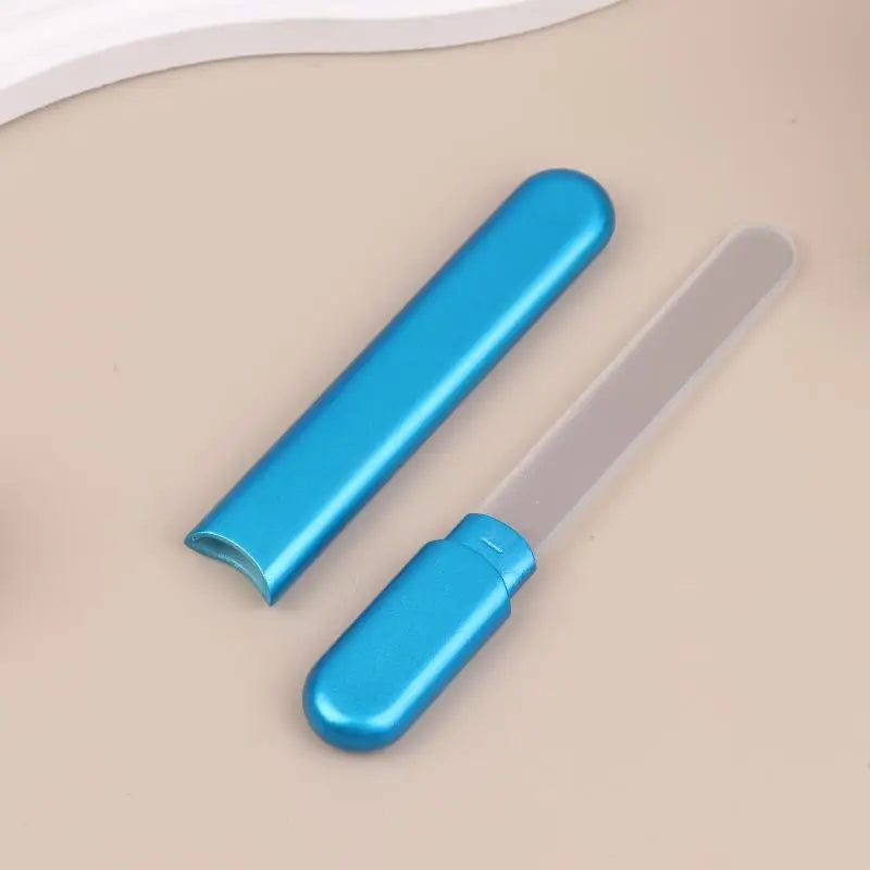 Glass Nail File With Case Crystal Diamond Salon Best Beauty Nail Buffer For Natural And Acrylic Nail