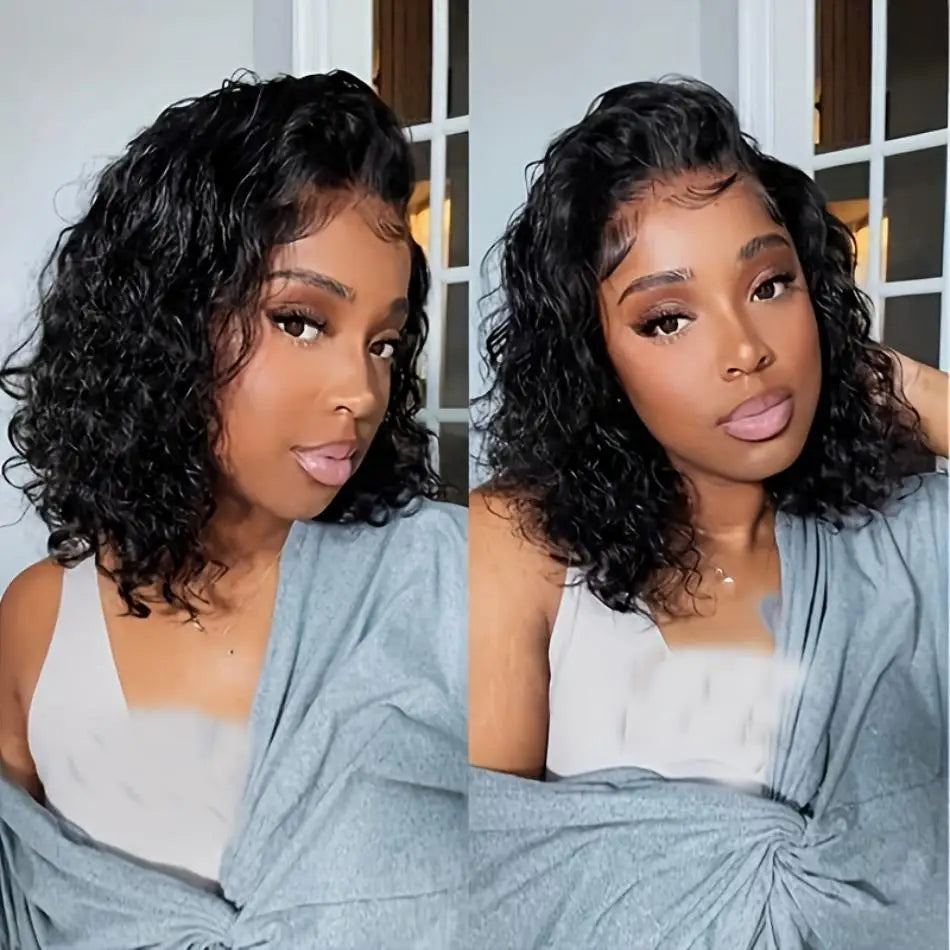 Short Bob Wig Lace Front Wigs 4X4 Glueless Curly Wigs Human Hair  Closure Wigs 5X5 Hd Lace Frontal Wig Human Hair Hd Lace Wig