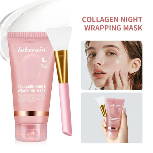 Collagen Peel-off Mask Moisturizing Deep Cleansing Anti Wrinkle Face Skin Care Masks Hydrating Overnight Collagen Mask Cream.