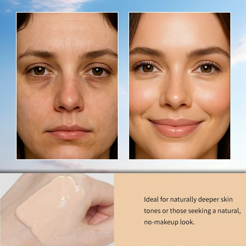 Instant Glass Skin Glow BB Cream With SPF 50, Natural Glow,Waterproof, Warm Yellow Tone That Adapts To Skin, Primer Function.