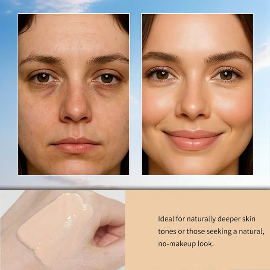 Instant Glass Skin Glow BB Cream With SPF 50, Natural Glow,Waterproof, Warm Yellow Tone That Adapts To Skin, Primer Function.