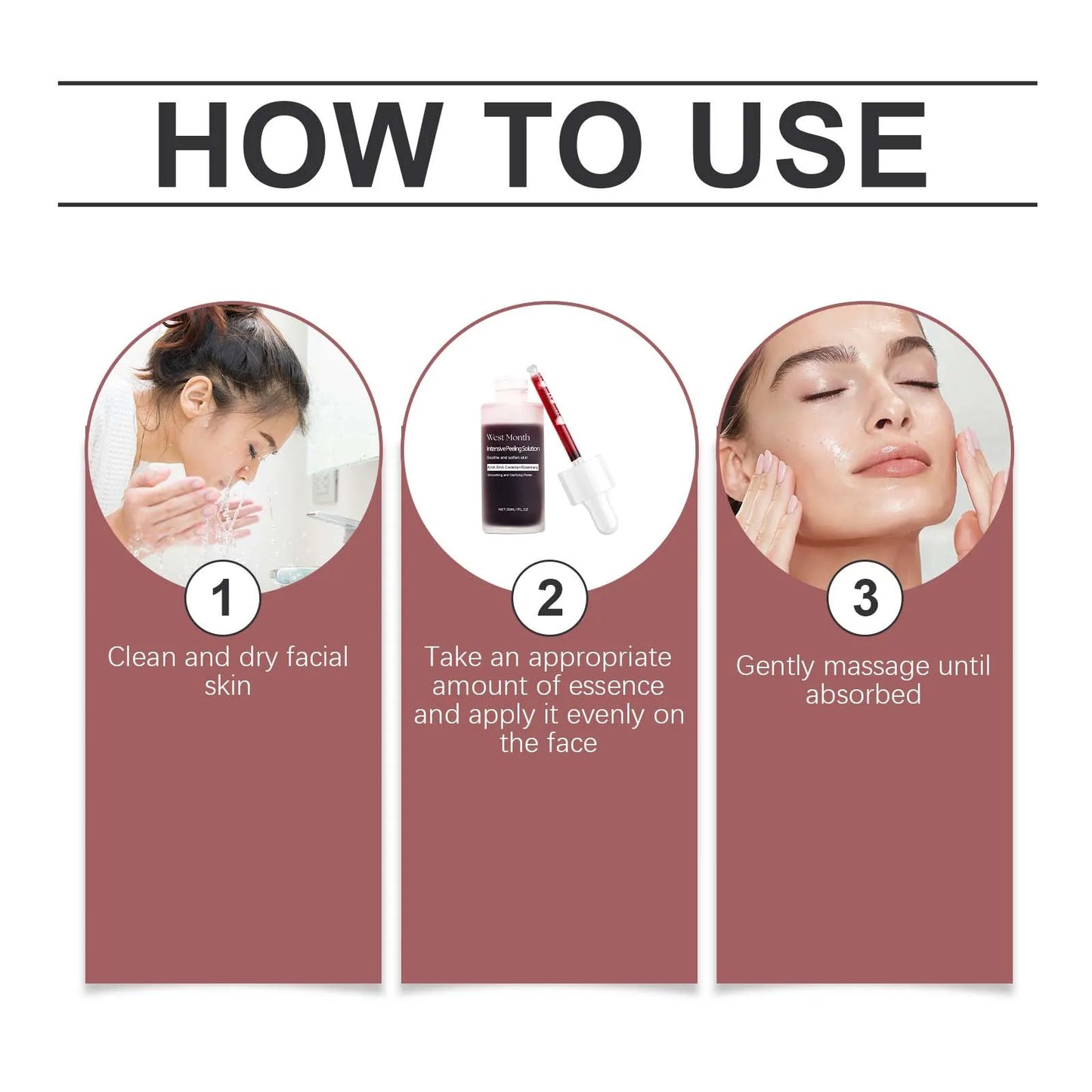 Peeling Face Serum Fruit Acid AHA BHA Anti Acne Exfoliating Repairing Shrink Pores Moisturizing Salicylic Acid Facial Skin Care
