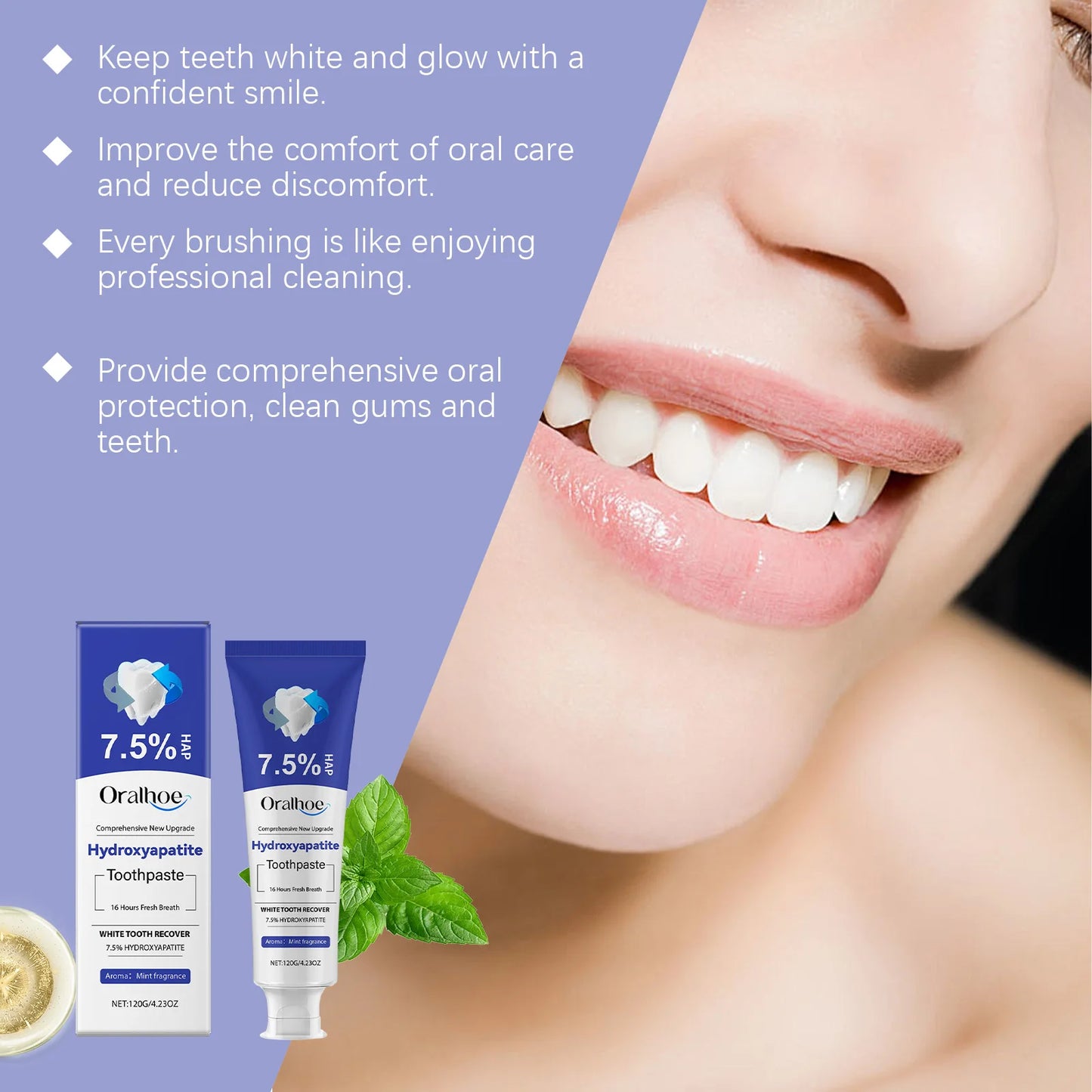 Teeth Whitening Toothpaste Remove Dental Plaque Tartar Soothe Sensitive Gums Freshen Oral Hygiene Cleaning Tooth Bleaching Tools