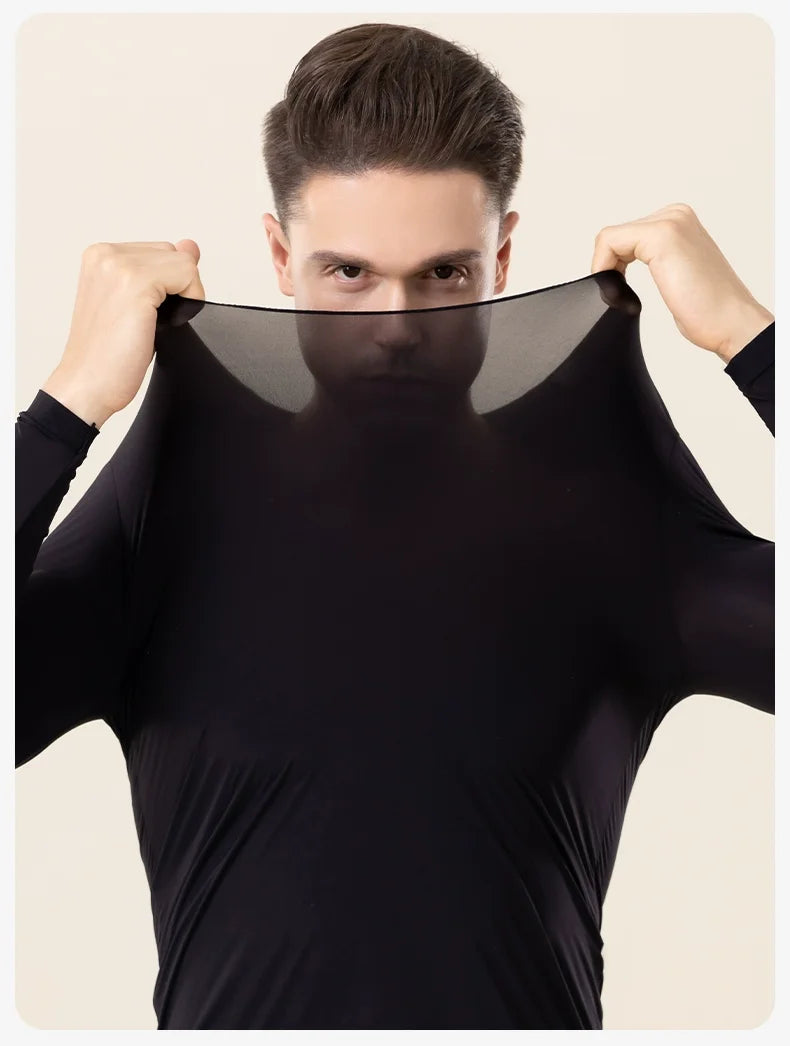 Hyaluronic Acid Skin Care Clothing Men's Invisible Ultra-Thin Spring & Fall Far Infrared Heating Skin Care Clothing Bottoming