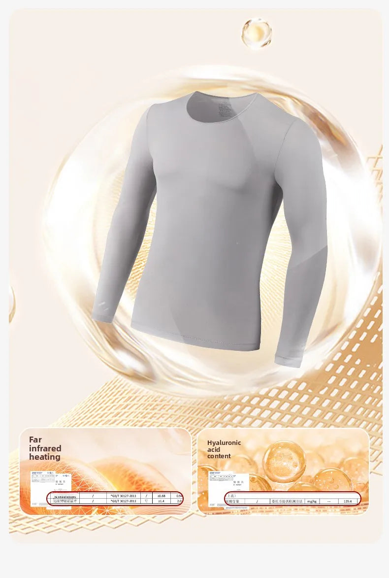 Hyaluronic Acid Skin Care Clothing Men's Invisible Ultra-Thin Spring & Fall Far Infrared Heating Skin Care Clothing Bottoming