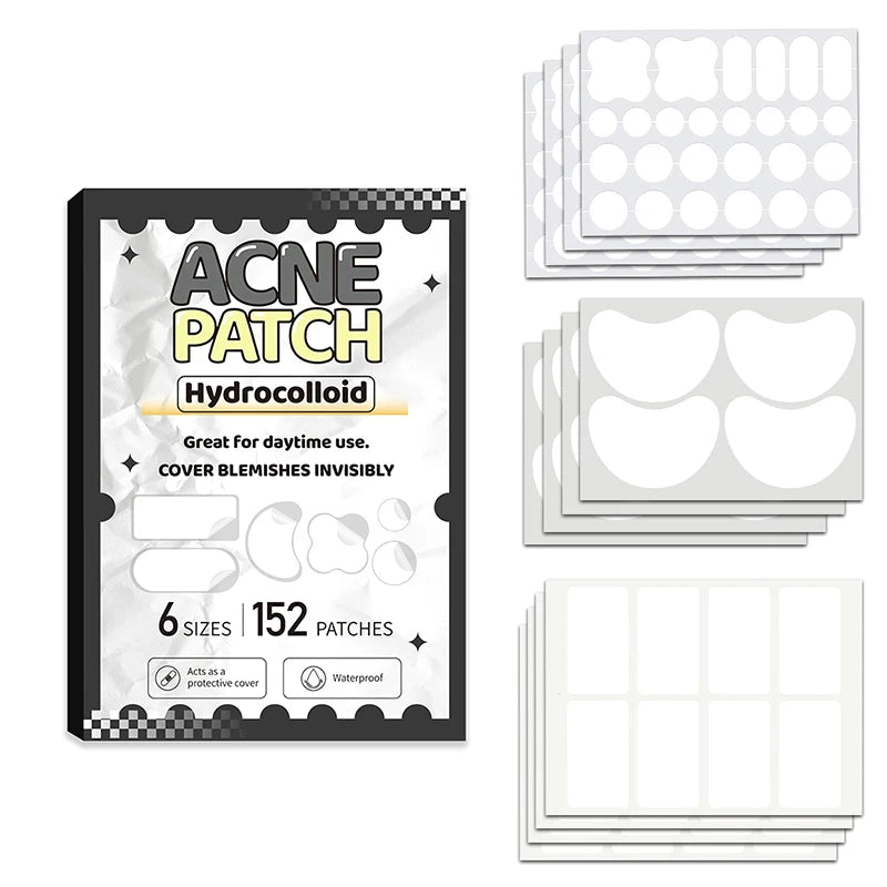 Large Capacity Acne Patch Hydrocolloid Salicylic Transparent Acne Patch Invisible Acne Removal Skin Care Stickers Face Beauty