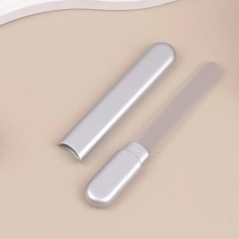 Glass Nail File With Case Crystal Diamond Salon Best Beauty Nail Buffer For Natural And Acrylic Nail