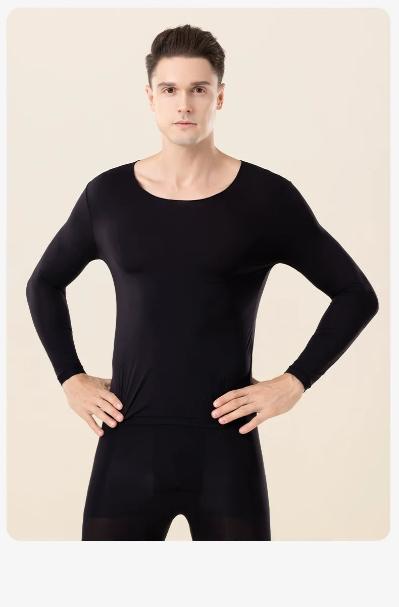 Hyaluronic Acid Skin Care Clothing Men's Invisible Ultra-Thin Spring & Fall Far Infrared Heating Skin Care Clothing Bottoming
