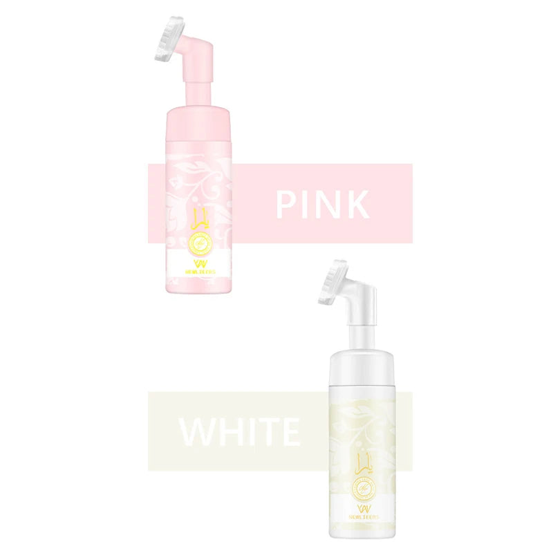 Facial Cleansing Mousse with Brush Head,Oil Control Pores Decontamination Face Cleaner,Mild Hydration Soothing Purifying Foam