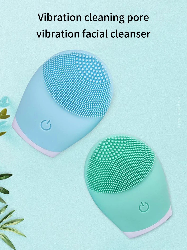 Facial Brush Acoustic Exfoliation Facial Brush Electric Facial Washer Waterproof Electric Silicone Facial Cleanser Massager