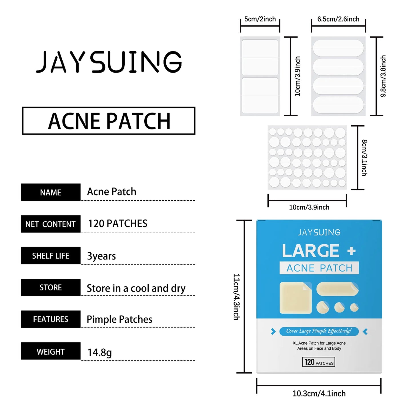 Salicylic Acid Acne Patch Cover Pimple Blemish Absorb Grease Nourish Smooth Facial Skin Waterproof Breathable Anti Acne Stickers