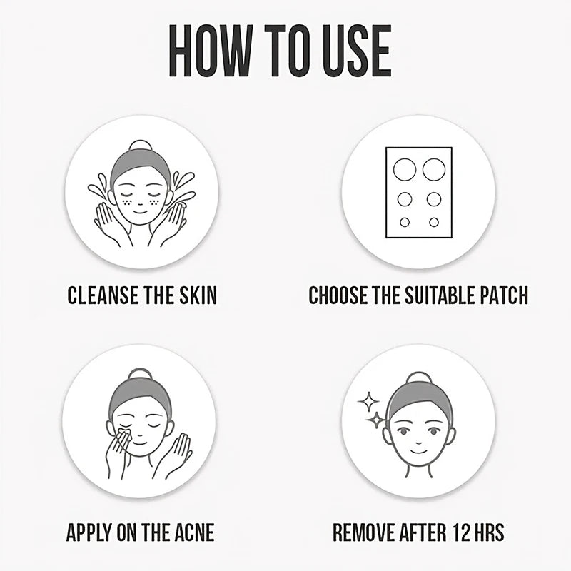 720pcs Invisible Acne Pimple Patch – Hydrocolloid Spot Stickers for Fast Healing & Oil Absorption | Unisex Skincare